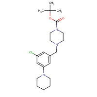 1460033-76-4 tert-butyl 4-[(3-chloro-5-piperidin-1-ylphenyl)methyl]piperazine-1-carboxylate chemical structure