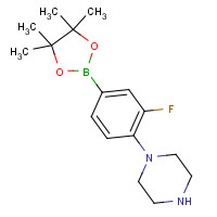1415793-99-5 1-[2-fluoro-4-(4,4,5,5-tetramethyl-1,3,2-dioxaborolan-2-yl)phenyl]piperazine chemical structure