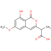 181427-78-1 2-(8-hydroxy-6-methoxy-1-oxoisochromen-3-yl)propanoic acid chemical structure