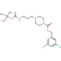1613513-49-7 (3,5-dichlorophenyl)methyl 4-[3-[(2-methylpropan-2-yl)oxycarbonylamino]propyl]piperazine-1-carboxylate chemical structure