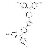 104989-09-5 4-methyl-N-[4-[5-[4-(4-methyl-N-(4-methylphenyl)anilino)phenyl]-1,3,4-oxadiazol-2-yl]phenyl]-N-(4-methylphenyl)aniline chemical structure
