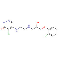 83395-21-5 5-chloro-4-[2-[[3-(2-chlorophenoxy)-2-hydroxypropyl]amino]ethylamino]-1H-pyridazin-6-one chemical structure