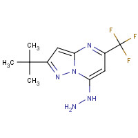 655235-56-6 [2-tert-butyl-5-(trifluoromethyl)pyrazolo[1,5-a]pyrimidin-7-yl]hydrazine chemical structure
