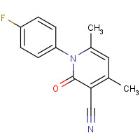 24522-49-4 1-(4-fluorophenyl)-4,6-dimethyl-2-oxopyridine-3-carbonitrile chemical structure