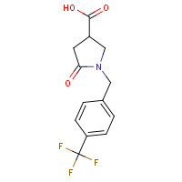 253178-82-4 5-oxo-1-[[4-(trifluoromethyl)phenyl]methyl]pyrrolidine-3-carboxylic acid chemical structure