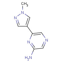 1454654-39-7 6-(1-methylpyrazol-4-yl)pyrazin-2-amine chemical structure