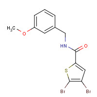862698-95-1 4,5-dibromo-N-[(3-methoxyphenyl)methyl]thiophene-2-carboxamide chemical structure
