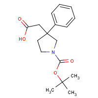 952183-51-6 2-[1-[(2-methylpropan-2-yl)oxycarbonyl]-3-phenylpyrrolidin-3-yl]acetic acid chemical structure