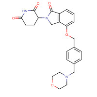 1323402-36-3 3-[7-[[4-(morpholin-4-ylmethyl)phenyl]methoxy]-3-oxo-1H-isoindol-2-yl]piperidine-2,6-dione chemical structure