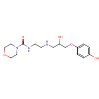 81801-12-9 N-[2-[[2-hydroxy-3-(4-hydroxyphenoxy)propyl]amino]ethyl]morpholine-4-carboxamide chemical structure