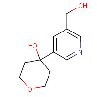 153607-76-2 4-[5-(hydroxymethyl)pyridin-3-yl]oxan-4-ol chemical structure
