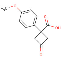 1340349-50-9 1-(4-methoxyphenyl)-3-oxocyclobutane-1-carboxylic acid chemical structure