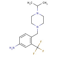 853297-06-0 4-[(4-propan-2-ylpiperazin-1-yl)methyl]-3-(trifluoromethyl)aniline chemical structure