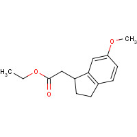 91284-09-2 ethyl 2-(6-methoxy-2,3-dihydro-1H-inden-1-yl)acetate chemical structure