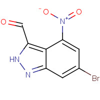 885519-47-1 6-bromo-4-nitro-2H-indazole-3-carbaldehyde chemical structure