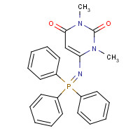 99747-54-3 1,3-dimethyl-6-[(triphenyl-$l^{5}-phosphanylidene)amino]pyrimidine-2,4-dione chemical structure