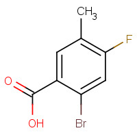 1003709-39-4 2-bromo-4-fluoro-5-methylbenzoic acid chemical structure