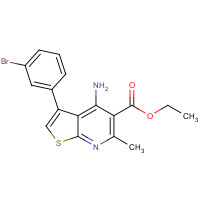 1312594-58-3 ethyl 4-amino-3-(3-bromophenyl)-6-methylthieno[2,3-b]pyridine-5-carboxylate chemical structure