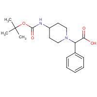 886363-59-3 2-[4-[(2-methylpropan-2-yl)oxycarbonylamino]piperidin-1-yl]-2-phenylacetic acid chemical structure