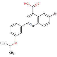 445289-20-3 6-bromo-2-(3-propan-2-yloxyphenyl)quinoline-4-carboxylic acid chemical structure