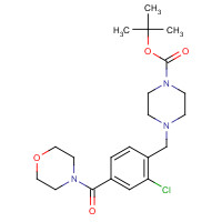 1460036-74-1 tert-butyl 4-[[2-chloro-4-(morpholine-4-carbonyl)phenyl]methyl]piperazine-1-carboxylate chemical structure