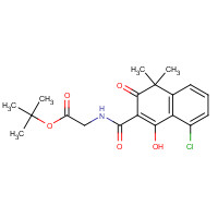 1035262-64-6 tert-butyl 2-[(8-chloro-1-hydroxy-4,4-dimethyl-3-oxonaphthalene-2-carbonyl)amino]acetate chemical structure