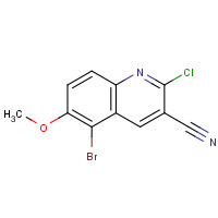 948294-04-0 5-bromo-2-chloro-6-methoxyquinoline-3-carbonitrile chemical structure