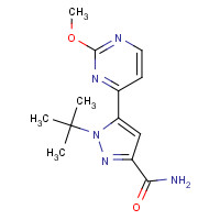 1403332-55-7 1-tert-butyl-5-(2-methoxypyrimidin-4-yl)pyrazole-3-carboxamide chemical structure