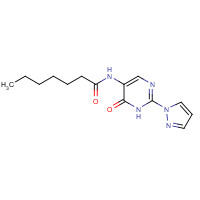 1343458-66-1 N-(6-oxo-2-pyrazol-1-yl-1H-pyrimidin-5-yl)heptanamide chemical structure