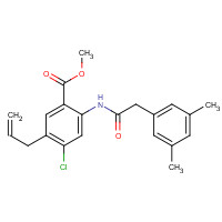 199861-84-2 methyl 4-chloro-2-[[2-(3,5-dimethylphenyl)acetyl]amino]-5-prop-2-enylbenzoate chemical structure