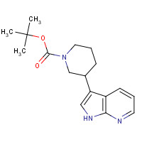1001070-06-9 tert-butyl 3-(1H-pyrrolo[2,3-b]pyridin-3-yl)piperidine-1-carboxylate chemical structure