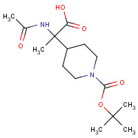 1189950-95-5 2-acetamido-2-[1-[(2-methylpropan-2-yl)oxycarbonyl]piperidin-4-yl]propanoic acid chemical structure