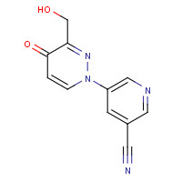 1314389-44-0 5-[3-(hydroxymethyl)-4-oxopyridazin-1-yl]pyridine-3-carbonitrile chemical structure