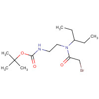 1284246-73-6 tert-butyl N-[2-[(2-bromoacetyl)-pentan-3-ylamino]ethyl]carbamate chemical structure