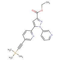 858601-25-9 ethyl 1-pyridin-3-yl-5-[5-(2-trimethylsilylethynyl)pyridin-2-yl]pyrazole-3-carboxylate chemical structure
