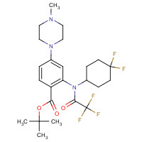 1392150-69-4 tert-butyl 2-[(4,4-difluorocyclohexyl)-(2,2,2-trifluoroacetyl)amino]-4-(4-methylpiperazin-1-yl)benzoate chemical structure