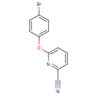 1304495-88-2 6-(4-bromophenoxy)pyridine-2-carbonitrile chemical structure