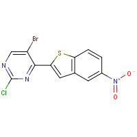 893433-78-8 5-bromo-2-chloro-4-(5-nitro-1-benzothiophen-2-yl)pyrimidine chemical structure