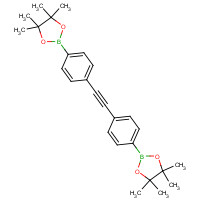 849681-64-7 4,4,5,5-tetramethyl-2-[4-[2-[4-(4,4,5,5-tetramethyl-1,3,2-dioxaborolan-2-yl)phenyl]ethynyl]phenyl]-1,3,2-dioxaborolane chemical structure
