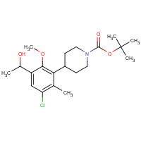 1426700-01-7 tert-butyl 4-[5-chloro-3-(1-hydroxyethyl)-2-methoxy-6-methylphenyl]piperidine-1-carboxylate chemical structure