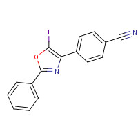 1207747-11-2 4-(5-iodo-2-phenyl-1,3-oxazol-4-yl)benzonitrile chemical structure