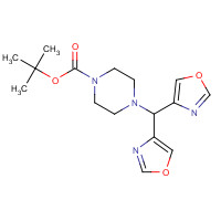 1446818-50-3 tert-butyl 4-[bis(1,3-oxazol-4-yl)methyl]piperazine-1-carboxylate chemical structure