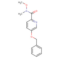 858602-75-2 N-methoxy-N-methyl-5-phenylmethoxypyridine-2-carboxamide chemical structure