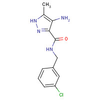 915372-04-2 4-amino-N-[(3-chlorophenyl)methyl]-5-methyl-1H-pyrazole-3-carboxamide chemical structure