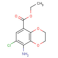 191024-17-6 ethyl 5-amino-6-chloro-2,3-dihydro-1,4-benzodioxine-8-carboxylate chemical structure
