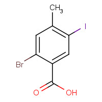 1022983-53-4 2-bromo-5-iodo-4-methylbenzoic acid chemical structure
