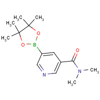 1201644-42-9 N,N-dimethyl-5-(4,4,5,5-tetramethyl-1,3,2-dioxaborolan-2-yl)pyridine-3-carboxamide chemical structure