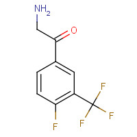 1082951-16-3 2-amino-1-[4-fluoro-3-(trifluoromethyl)phenyl]ethanone chemical structure