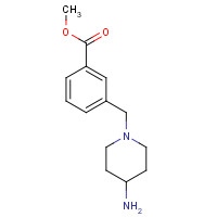 1153134-49-6 methyl 3-[(4-aminopiperidin-1-yl)methyl]benzoate chemical structure