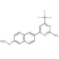 519056-66-7 4-(6-methoxynaphthalen-2-yl)-6-(trifluoromethyl)pyrimidin-2-amine chemical structure